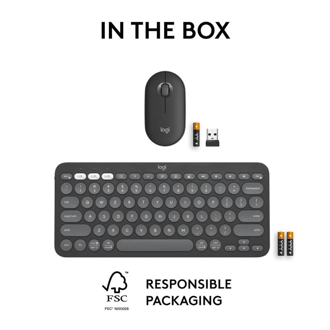 Logitech Pebble 2 Combo wireless keyboard with sleek design for enhanced productivity and wireless performance