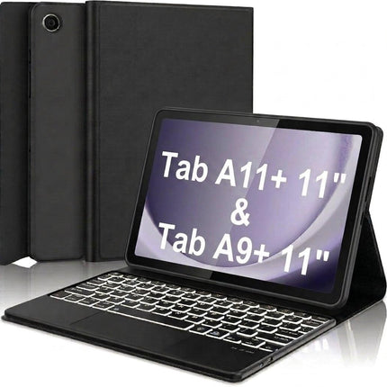 typecase Keyboard case for Samsung Galaxy Tab A11+ / A11 Plus 2025 (11 Inch) & A9+/ A9 Plus 2023 (11 Inch),7-Color Backlit & Touchpad,Multi Angle,Wireless Magnetically Detachable Keyboard Cover-Black - Openbox
