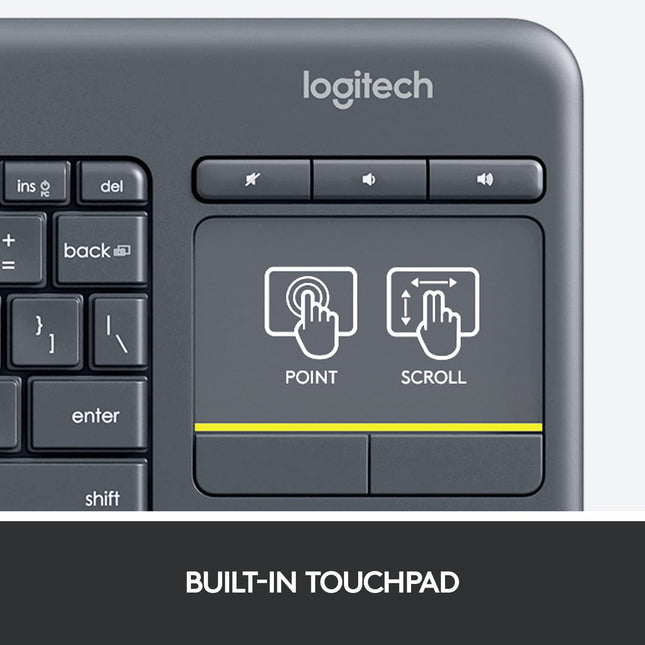 Logitech K400 Plus Wireless Touch TV Keyboard