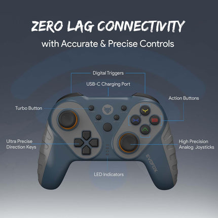 EvoFox Elite Ops Wireless Gamepad for Google TV and Android TV - Openbox