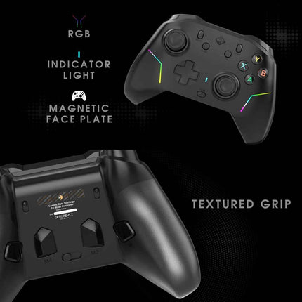 Cosmic Byte Starforge Tri-Mode Controller | Optical Triggers with Trigger Locks | TMR Replaceable Joysticks | Impulse Trigger Feedback | HD Voice Coil Vibration | Macro Back Buttons | RGB & Tri-Mode Connectivity - Openbox