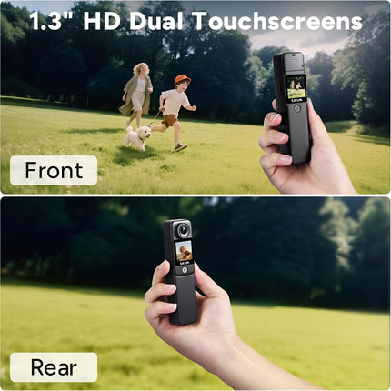 SJCAM C300 4K30fps 20MP Action Camera with Handheld Grip | 6axis gyro, Backup Upto 6 Hours, 1.33in Dual Touch Screen | 2.4G,5G Wi-Fi, Super Night Vision, 30M Waterproof for Live Steaming Vlog | Black -OPENBOX