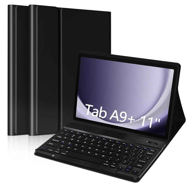 typecase Keyboard Case for Samsung Galaxy Tab A11+ / A11 Plus 2025 (11 Inch) & A9+/ A9 Plus 2023 (11 inch) with Multi Viewing Angle, Wireless Detachable Folio KB Cover with S Pen Holder-Black - Openbox