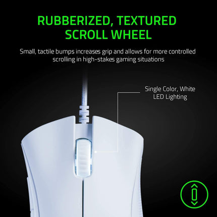 Razer DeathAdder Essential Wired Gaming Mouse I Single-Color Green Lighting I 6400DPI Optical Sensor - Openbox