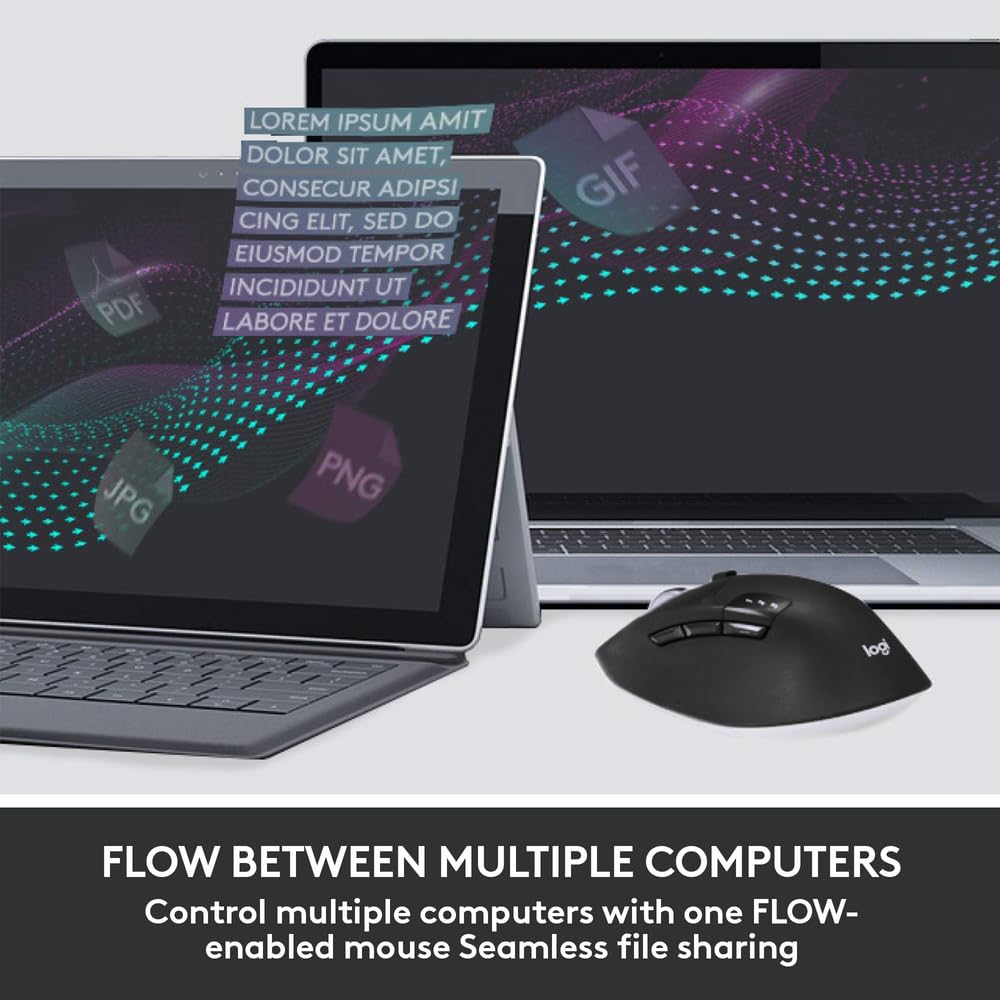 Logitech MK850 Multi-Device Wireless Keyboard and Mouse Set, 2.4GHz Wireless & Bluetooth, Curved Keyframe , 12 Programmable Keys, 3-Year Battery Life, PC/Mac