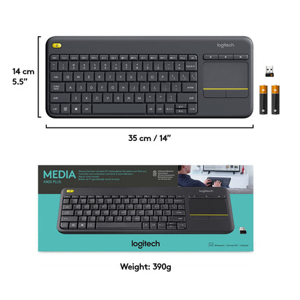 Logitech K400 Plus Wireless Touch TV Keyboard