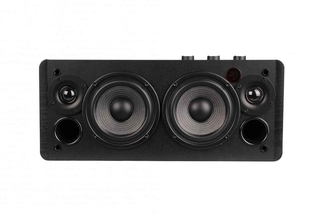 Edifier D12 Tabletop Speaker - Integrated Desktop Stereo Bluetooth Speaker - Wireless Computer Speaker for Desktop Use- 70 Watts RMS with Subwoofer Line Out - Wooden Enclosure - OPENBOX