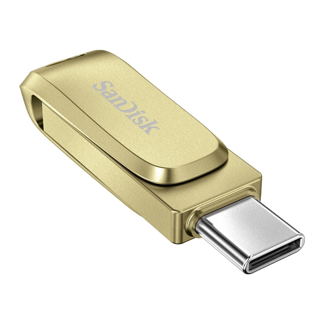 SANDISK Ultra Dual Drive Luxe Type-C 256GB, OTG, Upto 400MB/s, Pendrive, Gold, 5Y Warranty - Openbox