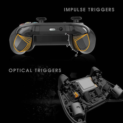 Cosmic Byte Starforge Tri-Mode Controller | Optical Triggers with Trigger Locks | TMR Replaceable Joysticks | Impulse Trigger Feedback | HD Voice Coil Vibration | Macro Back Buttons | RGB & Tri-Mode Connectivity - Openbox