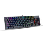 Ant Esports MK3400 V3 Pro Mechanical Gaming Keyboard RGB LED 104 Keys Blue Switch Anti Ghosting Full Size Wired USB PC Keyboard Removable Double Shot Keycaps Ergonomic for PC, Laptop and Mac (Black) - OPENBOX