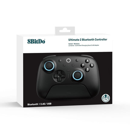 8Bitdo Ultimate 2 Bluetooth Controller for Switch 2, Switch & Windows,Black - OPENBOX