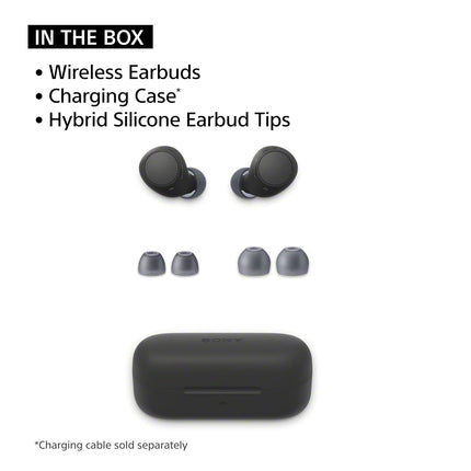 Sony WF-C510 Wireless Bluetooth Earbuds with Mic, TWS, in Ear, Ambient Sound Mode, Small and Comfortable, IPX4, Quick Charge, Multipoint Connectivity, Customized EQ, Up to 22 Hours Battery- Black - OPENBOX