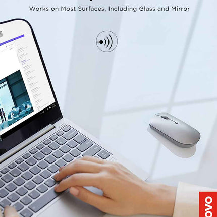 Lenovo 600 Bluetooth 5.0 Silent Mouse: Compact, Portable, Dongle-Free Multi-Device connectivity with Microsoft Swift Pair | 3-Level Adjustable DPI up to 2400 (Assorted Color) - OpenBox