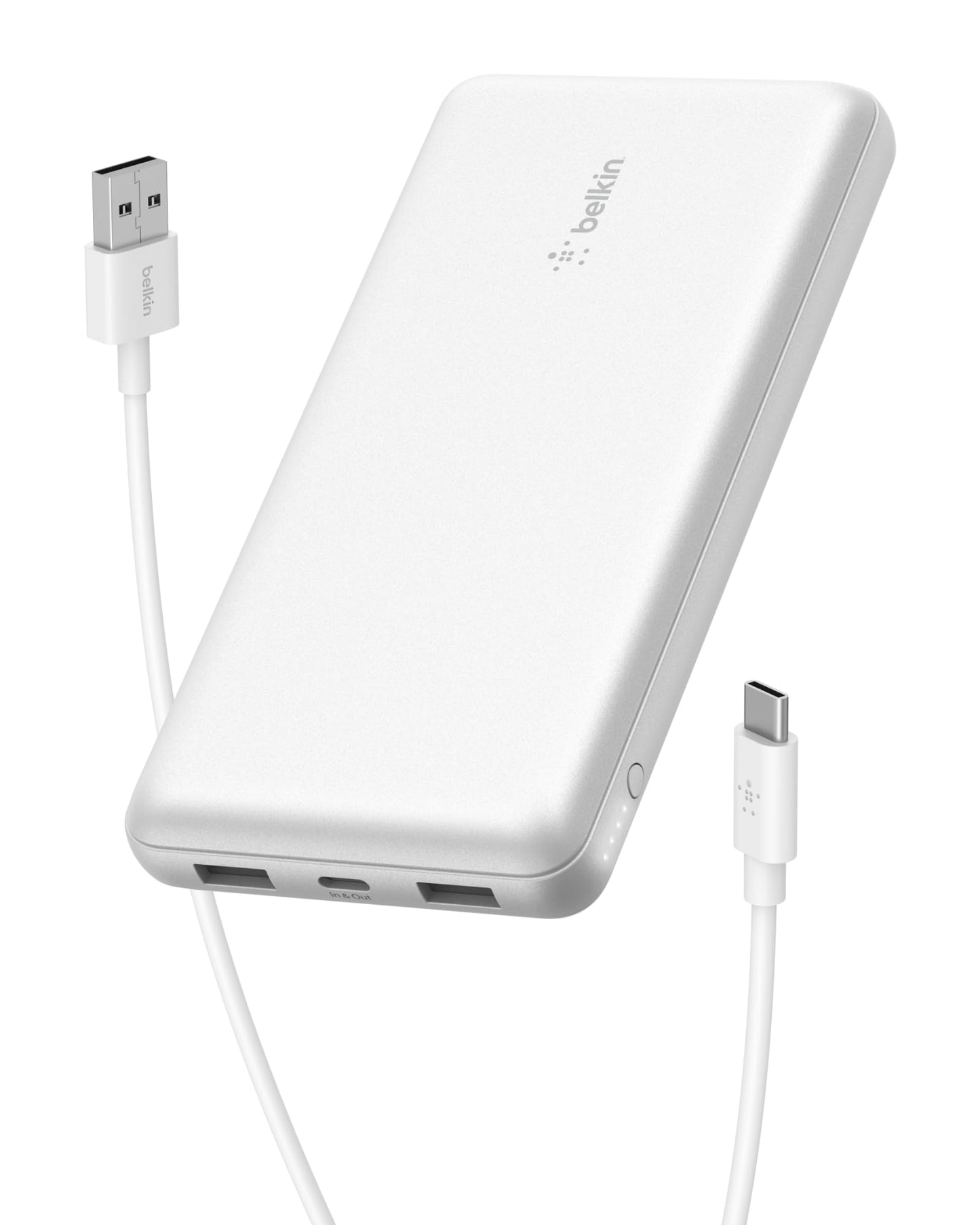 Belkin 20000 mAH Lightweight/Slimmest Power Bank w/ 1 USB-C Port and 2 USB-A Ports | 15W Charging for iPhone Series, Samsung Galaxy, Google Pixel & More | 2 Years Warranty & Upto 2L CEW | Black