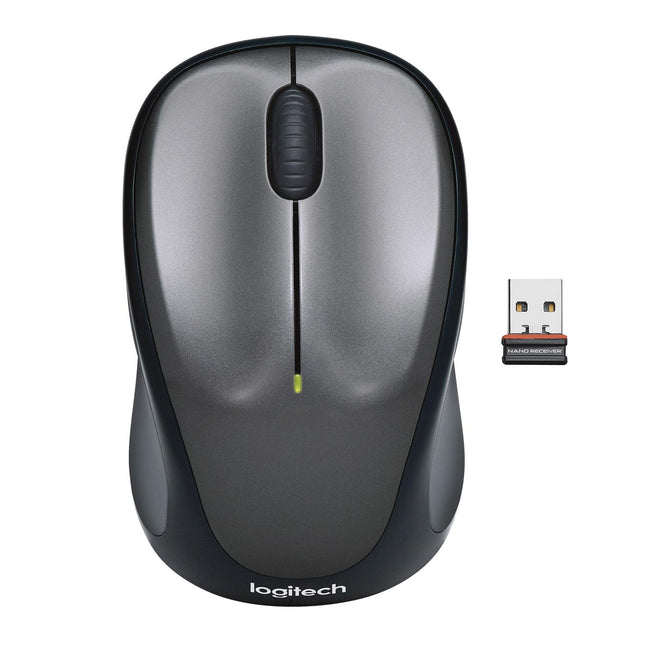 Logitech M235 Wireless Mouse, 1000 DPI Optical Tracking, 12 Month Life Battery, Compatible with Windows, Mac, Chromebook/PC/Laptop - Grey - Openbox
