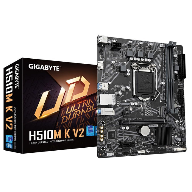 GIGABYTE H510M K V2 Motherboard | Intel H510 | Micro ATX | DDR4 | PCIe 3.0 | HDMI | USB 3.2 | Reliable Entry-Level - Openbox
