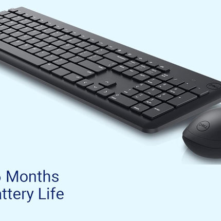 Dell KM3322W Wireless USB Keyboard and Mouse Combo, Anti-Fade & Spill-Resistant Keys, up to 36 Month Battery Life, 3Y Advance Exchange Warranty - Openbox