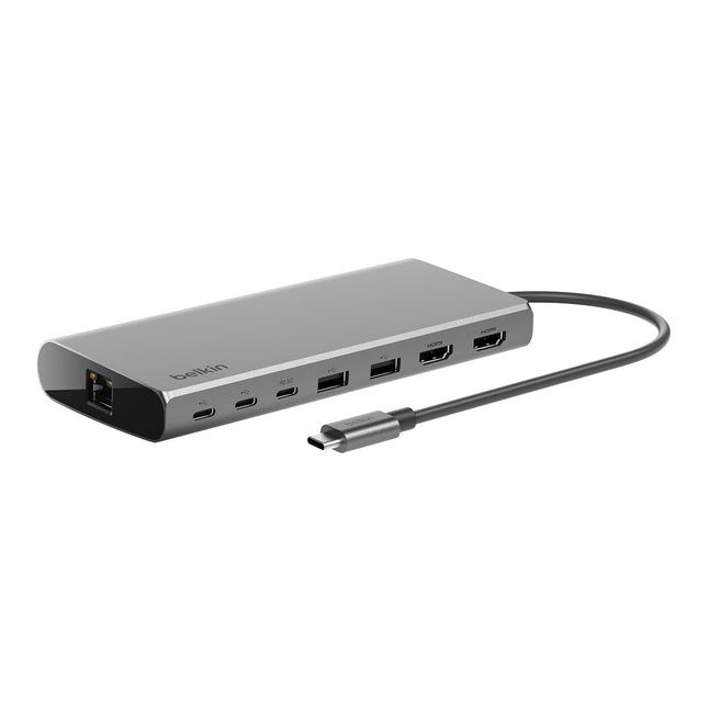 Belkin Universal USB-C 8-in-1 Dual Display Core Hub with 4K Dual Display,10Gbps, Data Transfer, 100W, PD, SiliconMotion, Compatible with MacBook M1, M2, M3, Windows, Chromebook - Openbox