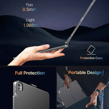 typecase Touch Case with Keyboard for iPad Pro 13-inch(M5/M4, 2025/2024), iPad Air 13 (M4/M3/M2, 2026/2025/2024) & iPad Pro 12.9 (6th/5th/4th/3rd) Trackpad, 360° Rotatable - OpenBox (Assorted Color)