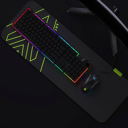 Archer Tech Lab Premium Gaming Mouse Pad Extended Desk Mat, Smooth Low-Friction Jacquard Surface Precise Tracking for Gamers Home Office, Anti-Fray Edges, Non-Slip Base (Quiver 300XL, 80x30CM Black) - OPENBOX