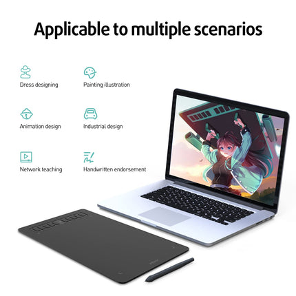 XENX P3-1060B Digital Graphics Drawing Pen Tablet (10" x 6.25" Black) - Openbox