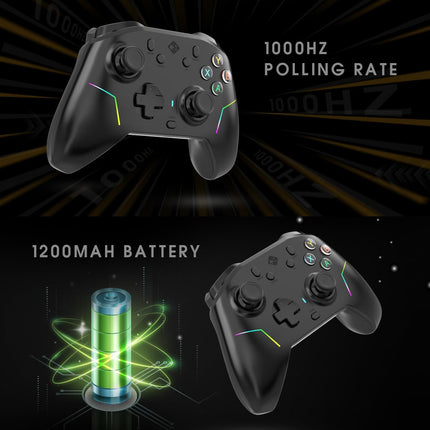 Cosmic Byte Starforge Tri-Mode Controller | Optical Triggers with Trigger Locks | TMR Replaceable Joysticks | Impulse Trigger Feedback | HD Voice Coil Vibration | Macro Back Buttons | RGB & Tri-Mode Connectivity - Openbox