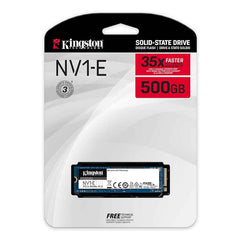 Kingston NV1-E 500G M.2 2280 NVMe PCIe Internal Solid State Drive (SSD) Up to 2100 MB/s SNVSE/500G - NEW