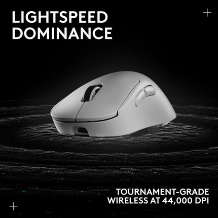Logitech G PRO X Superlight 2 DEX Lightspeed Wireless Gaming Mouse, 60g Pro-Grade Lightweight Mouse with 5 Programmable Buttons, 44k DPI Sensor, USB-C Charging, for PC/Mac - White - New Sealed Pack