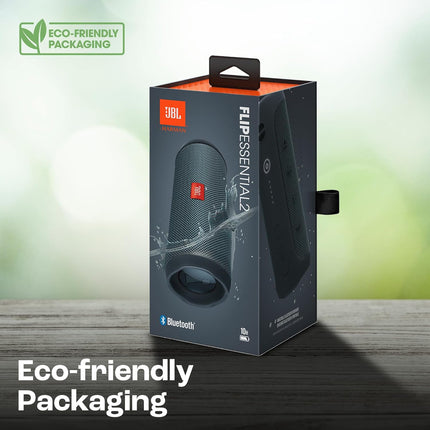 JBL Flip Essential 2, Wireless Portable Bluetooth Speaker with Deep Base, IPX7 Water & Dustproof (Without Mic, Black) - New Sealed Pack