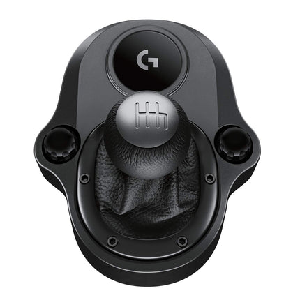 Logitech G Driving Force Racing Wheels Shifter for G29, G920 & G923, 6 Speed, Push Down Reverse Gear, Steel and Leather Construction - Black - OPENBOX