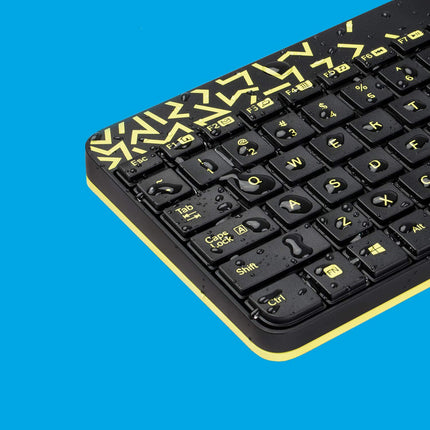 Logitech MK240 Nano Wireless USB Keyboard and Mouse Set, 12 Function Keys 2.4GHz Wireless, 1000DPI, Spill-Resistant Design, PC/Mac, Black - Sealed Pack