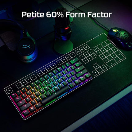 HyperX Alloy Origins 60 Smartchoice- USB-C Mechanical Gaming Keyboard - Ultra Compact 60% Form Factor - Red Switch - Double Shot PBT Keycaps - RGB LED Backlit - NGENUITY Software Compatible - Openbox