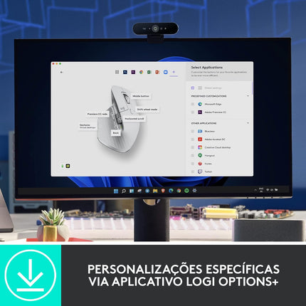 Logitech MX Master 3S with Free Adobe Subscription - Wireless Performance Mouse with Ultra-Fast Scrolling, Ergo, 8K DPI, Track on Glass, Quiet Clicks, USB-C, Bluetooth, Chrome-Pale Grey - NEW