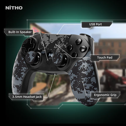 Nitho ADONIS Wireless Controller for PS4, PC, iOS & Android - Openbox