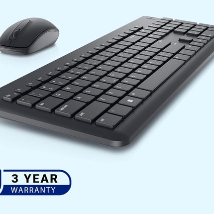 Dell KM3322W Wireless USB Keyboard and Mouse Combo, Anti-Fade & Spill-Resistant Keys, up to 36 Month Battery Life, 3Y Advance Exchange Warranty - Openbox