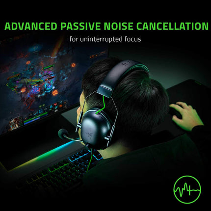 Razer BlackShark V2 X Smartchoice Wired Gaming Headset with Mic, 7.1 Surround Sound, 50mm Drivers, Memory Foam Cushions, Multi-Platform (PC/PS/Xbox/Switch/Mobile), 3.5mm Jack_Black - Openbox