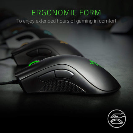 Razer DeathAdder Essential Wired Gaming Mouse I Single-Color Green Lighting I 6400DPI Optical Sensor - Openbox