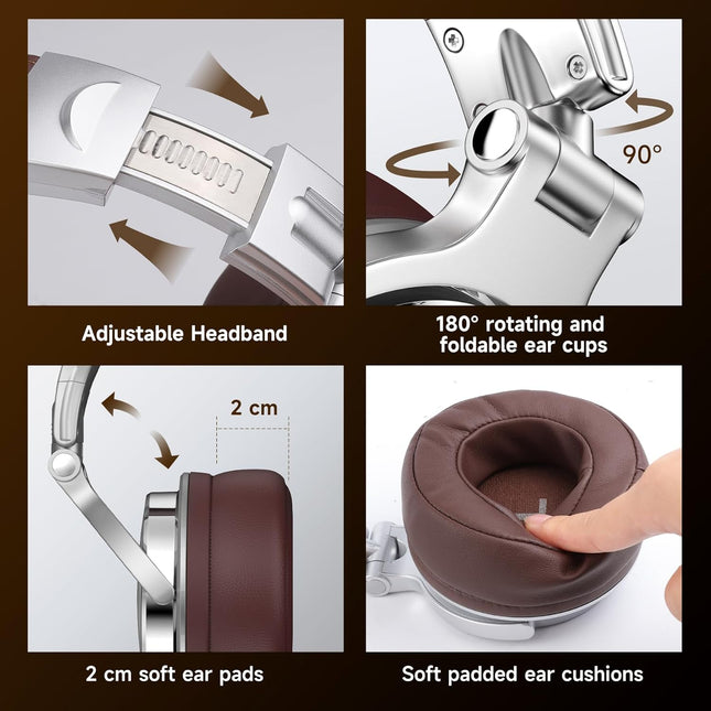 OneOdio Pro30 Headphones Studio Wired Bass Headsets with 50mm Driver - Openbox