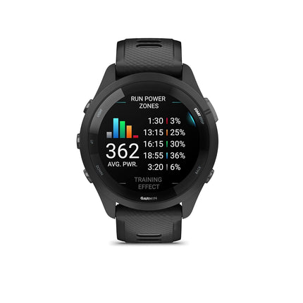 Garmin Forerunner 265 Music 46mm, Black/Powder Gray GPS Running Smartwatch - Openbox