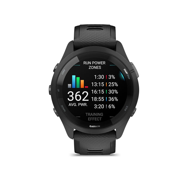 Garmin Forerunner 265 Music 46mm, Black/Powder Gray GPS Running Smartwatch - Openbox