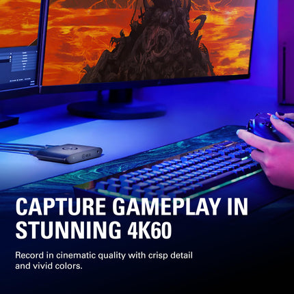 Elgato 4K S – External Capture Card for PS5, Xbox Series X/S, Switch 2, PC, Mac, iPad | 4K60, 1440p120, or 1080p240 Passthrough and Capture, HDR10, VRR, USB-C, Near-Zero Latency - Openbox