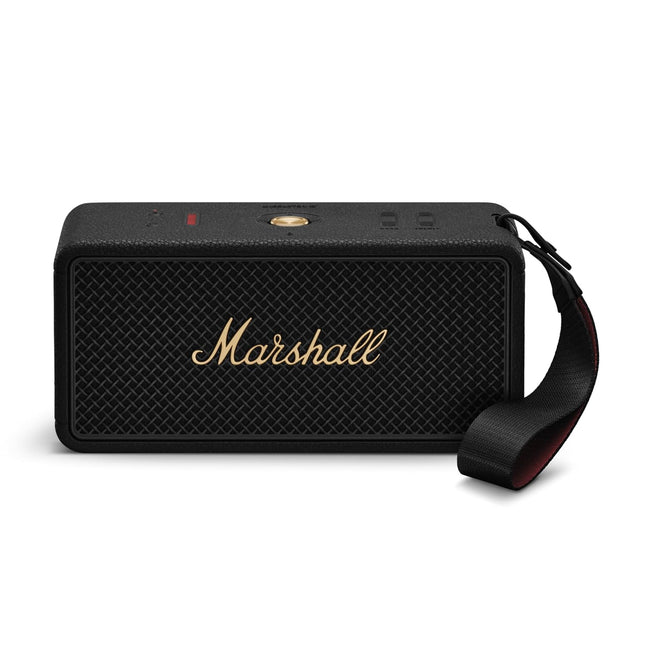 Marshall Middleton II Bluetooth Portable Bluetooth Speaker, Over 30 Hours Playtime, IP67 Waterproof - Black and Brass - New Sealed