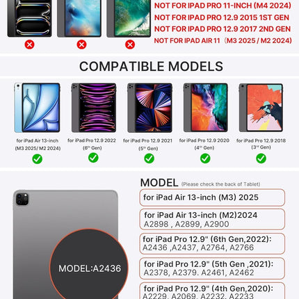 typecase Edge iPad Air 13" (M3/M2) & iPad Pro 12.9 " (3/4/5/6th Gen) Magic Keyboard - openbox