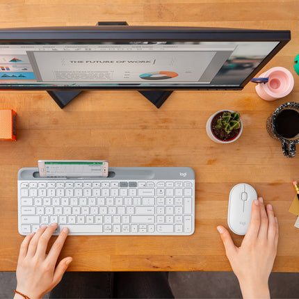 Logitech K580 Slim Multi-Device Wireless Keyboard Bluetooth/Receiver - Openbox