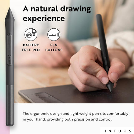 Wacom Intuos Bluetooth CTL-4100WL/K0-CX Digital Graphics Pen Tablet Small (7.8" x 6.3") -Openbox
