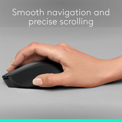 Logitech M331 Silent Plus Wireless Mouse, 2.4GHz with USB Nano Receiver, 1000 DPI Optical Tracking, 3 Buttons, 24 Month Battery Life, PC/Mac/Laptop - Openbox