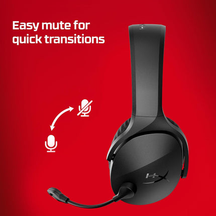 HyperX Cloud Jet Smartchoice Dual Wireless Gaming Headset, 2.4GHz dongle, Bluetooth 5.2, PC, PS5, Nintendo Switch, Steam Deck, Mobile, USB-A, Black - OpenBox