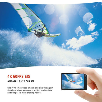 SJCAM SJ8 Pro 12 MP 4K 60fps 2.33" 30M Waterproof IPS Touch Screen Action Camera with 8X Digital Zoom- Openbox