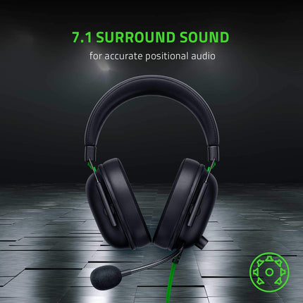 Razer BlackShark V2 X Smartchoice Wired Gaming Headset with Mic, 7.1 Surround Sound, 50mm Drivers, Memory Foam Cushions, Multi-Platform (PC/PS/Xbox/Switch/Mobile), 3.5mm Jack_Black - Openbox