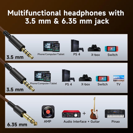 OneOdio Pro30 Headphones Studio Wired Bass Headsets with 50mm Driver - Openbox